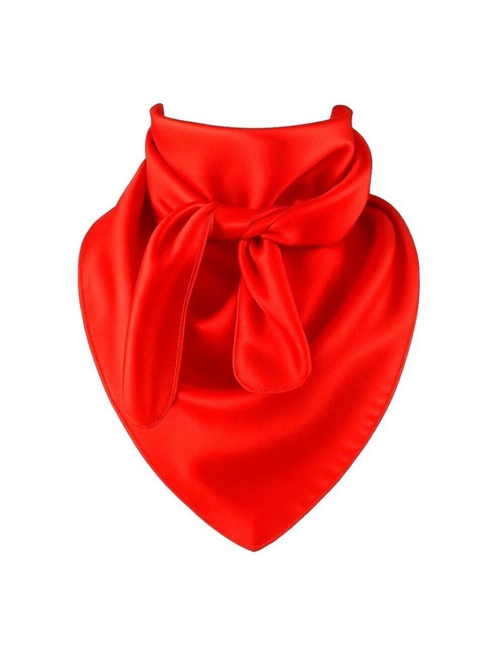 Red Wild Rag Scarf 35x35 Satin Western Cowgirl Cowboy Bandana